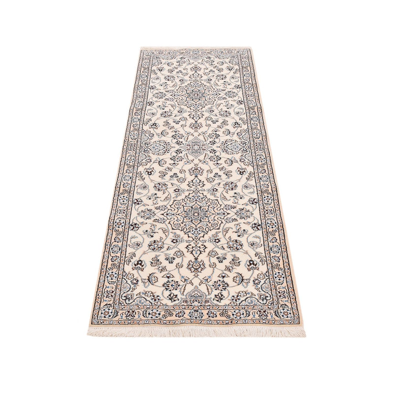Tapis de couloir Tapis persan - Nain - Royal - 215 x 71 cm - crème