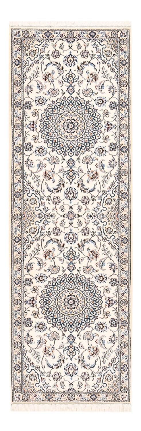 Tapis de couloir Tapis persan - Nain - Royal - 197 x 61 cm - crème