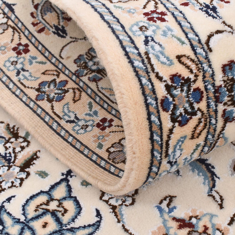 Tapis de couloir Tapis persan - Nain - Royal - 197 x 61 cm - crème