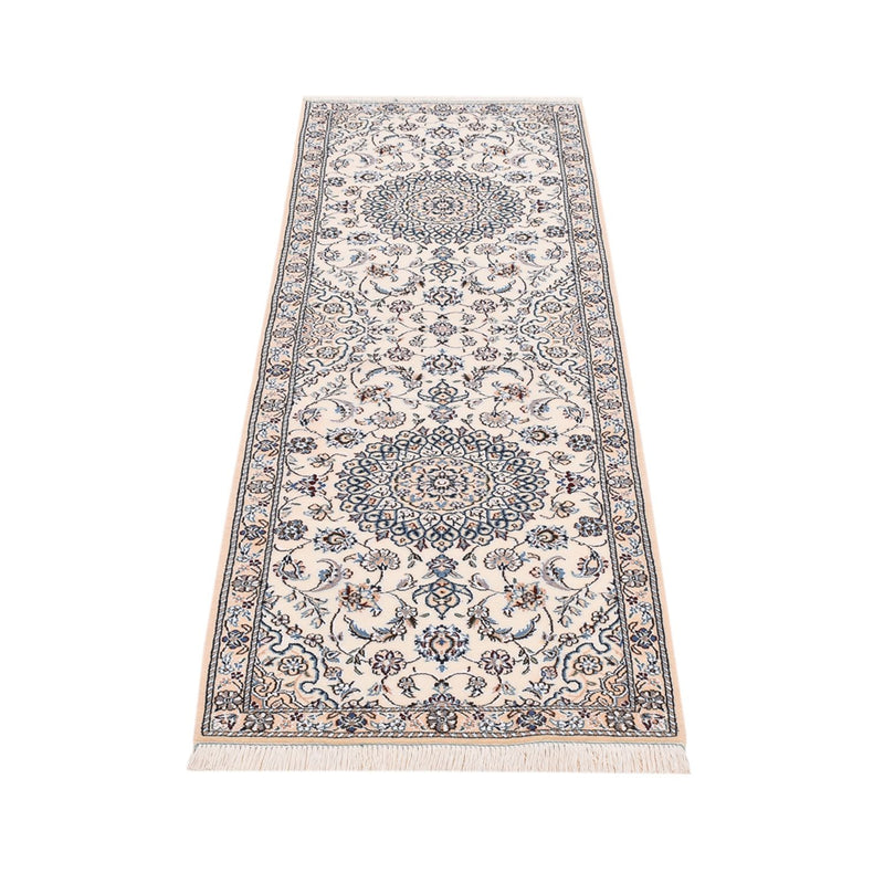 Tapis de couloir Tapis persan - Nain - Royal - 197 x 61 cm - crème
