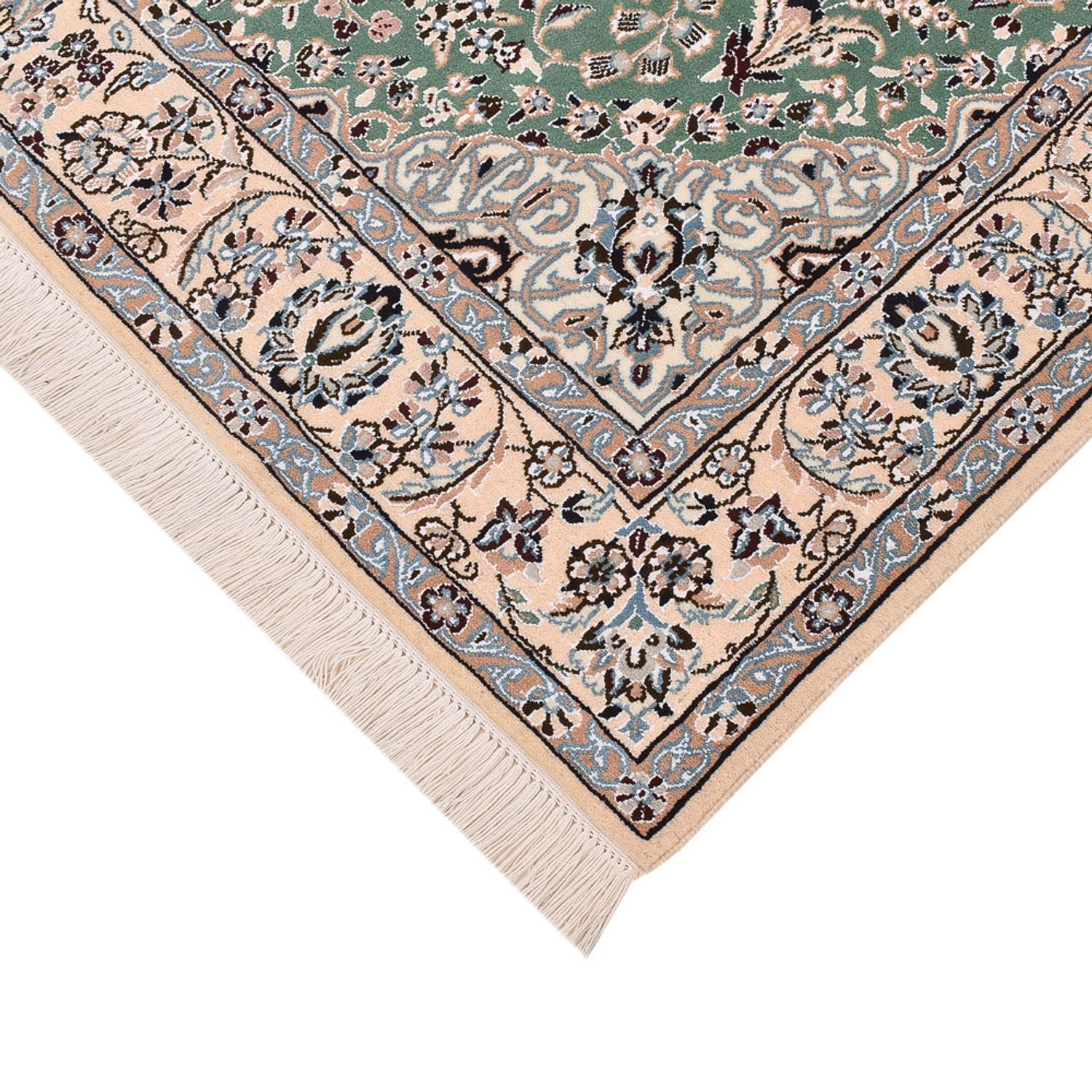 Tapis persan - Nain - Royal carré  - 152 x 149 cm - vert clair