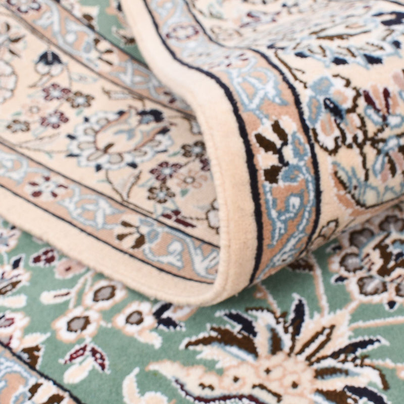 Tapis persan - Nain - Royal carré  - 152 x 149 cm - vert clair
