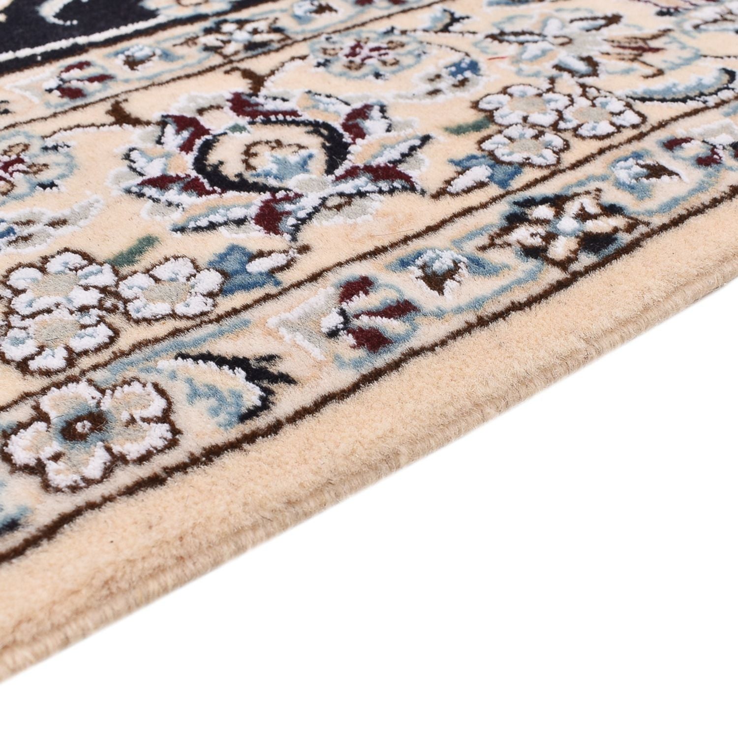 Tapis persan - Nain - Royal - 194 x 147 cm - bleu foncé