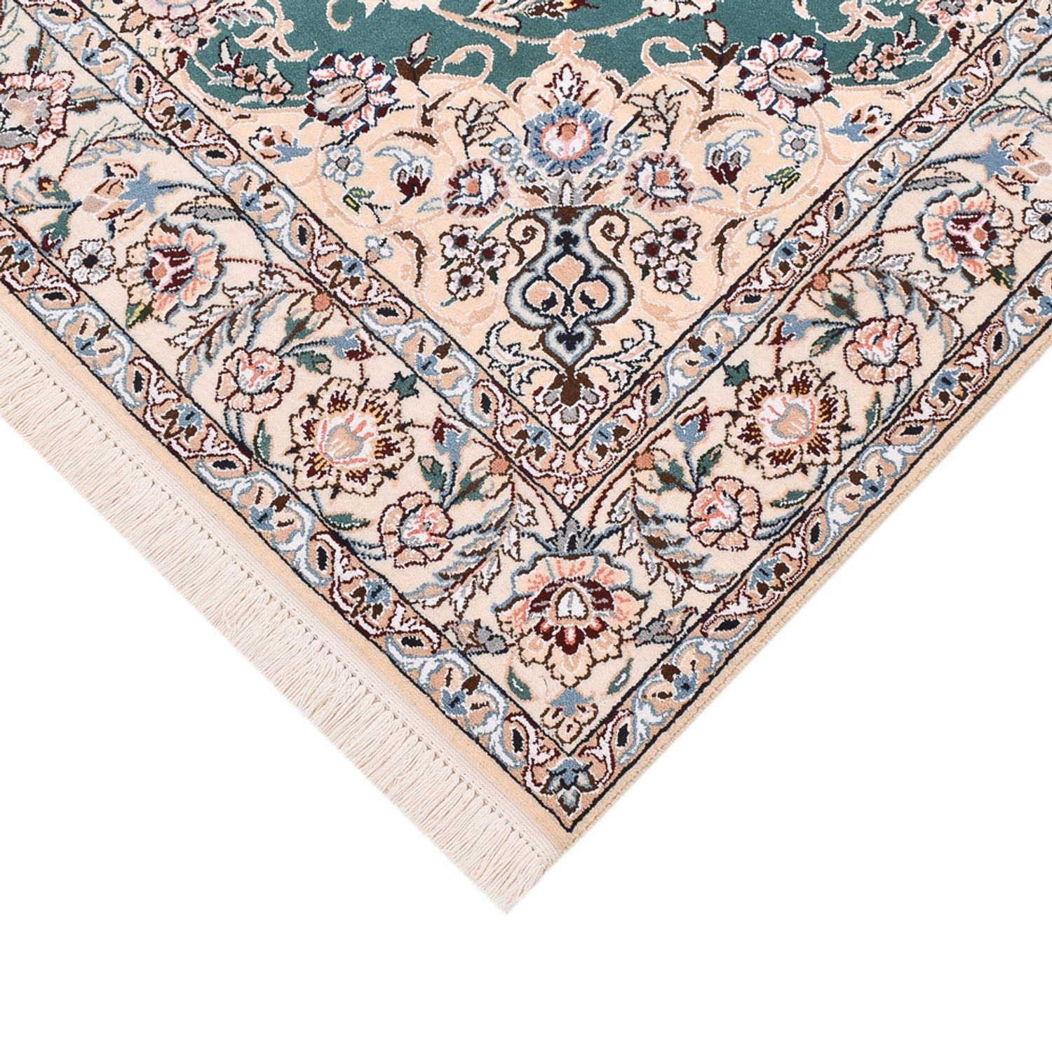 Tapis persan - Nain - Royal - 203 x 127 cm - vert