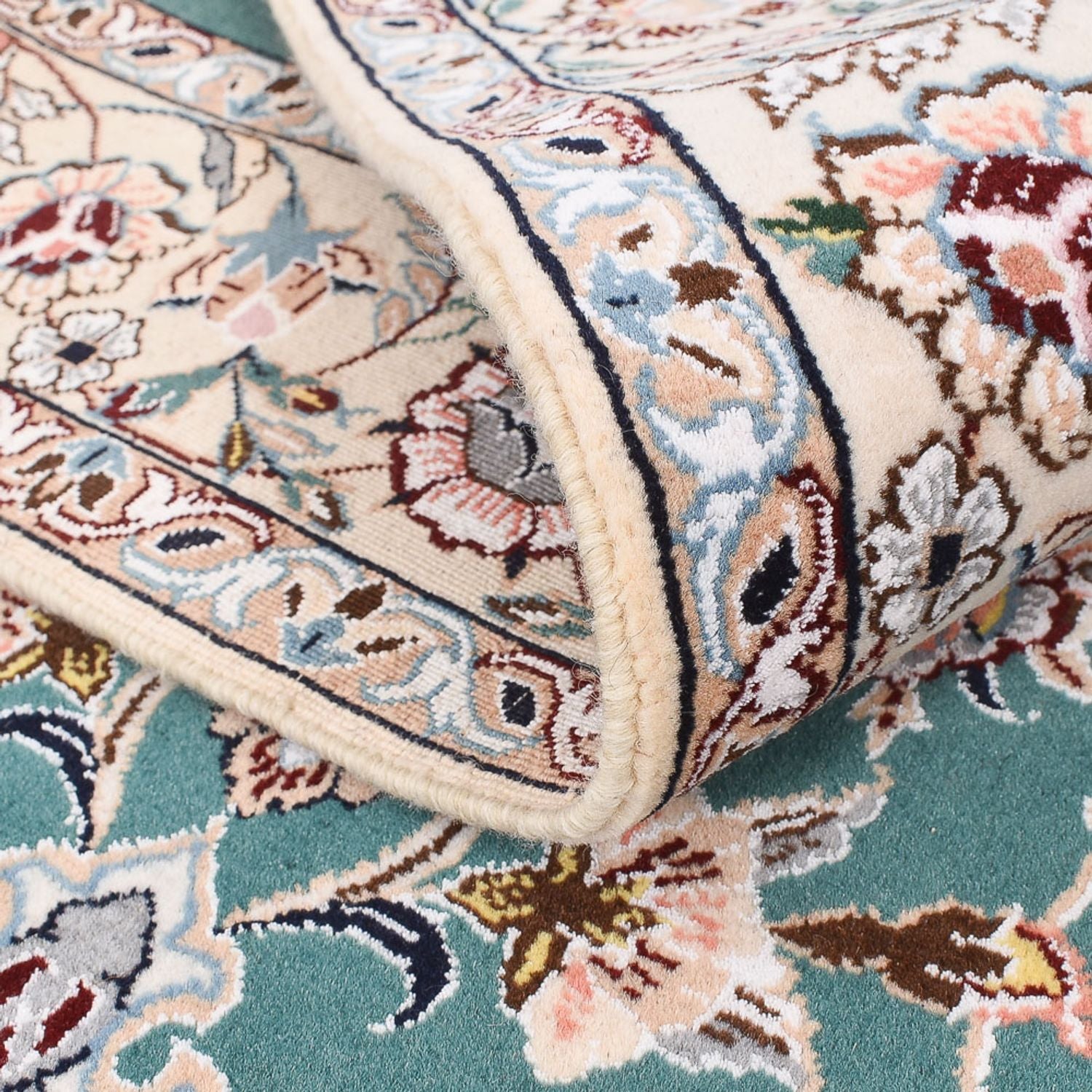 Tapis persan - Nain - Royal - 203 x 127 cm - vert