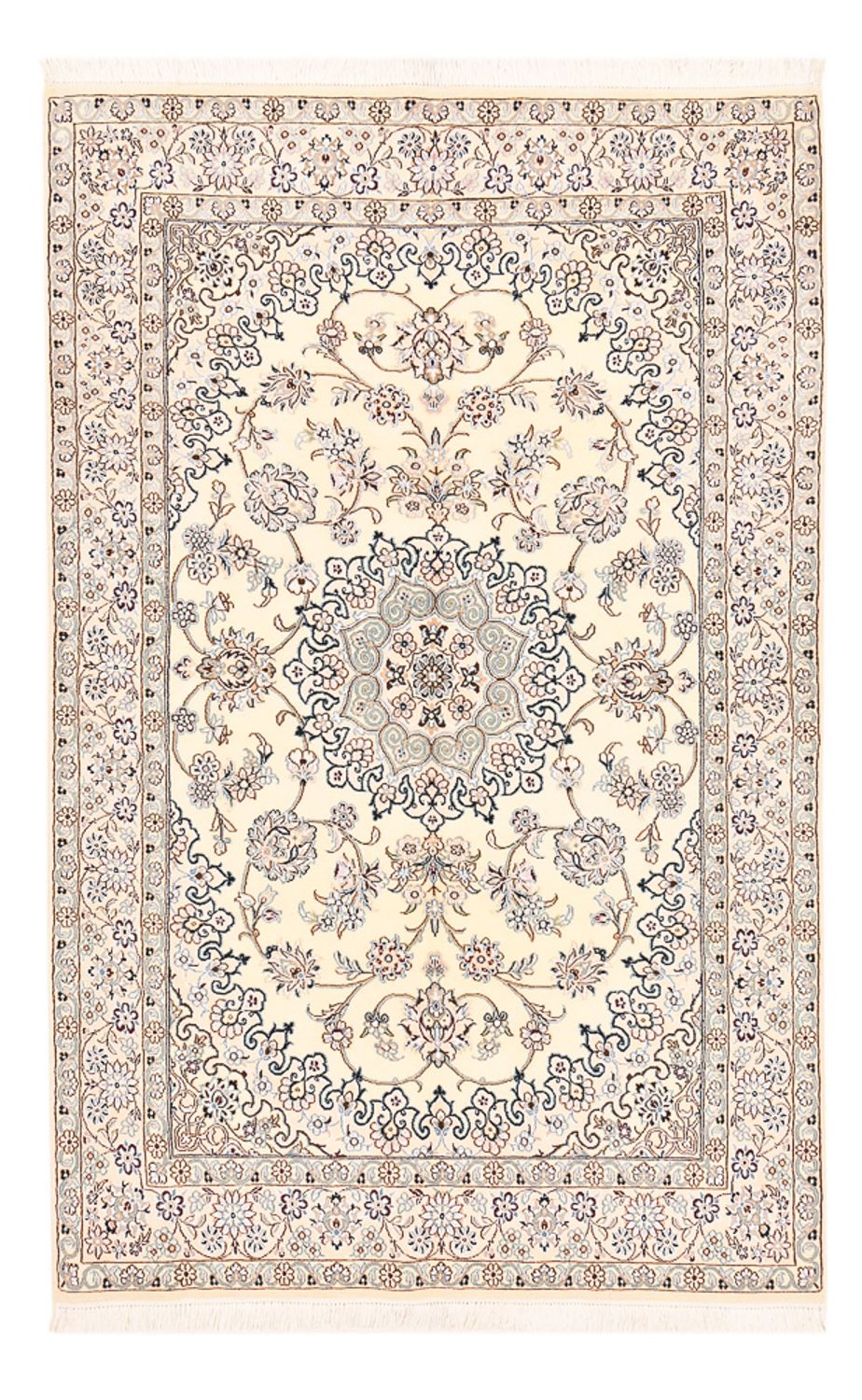 Tapis persan - Nain - Royal - 207 x 127 cm - beige