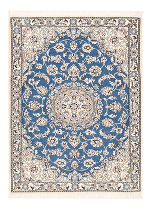 Tapis persan - Nain - Royal - 127 x 90 cm - bleu