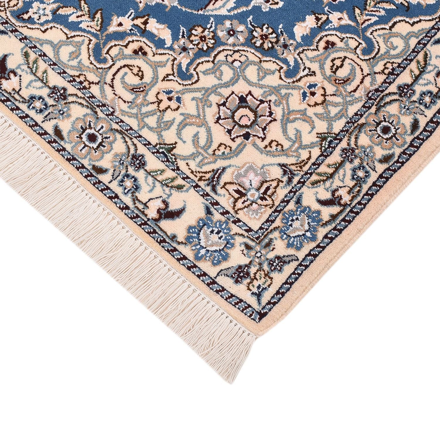 Tapis persan - Nain - Royal - 127 x 90 cm - bleu