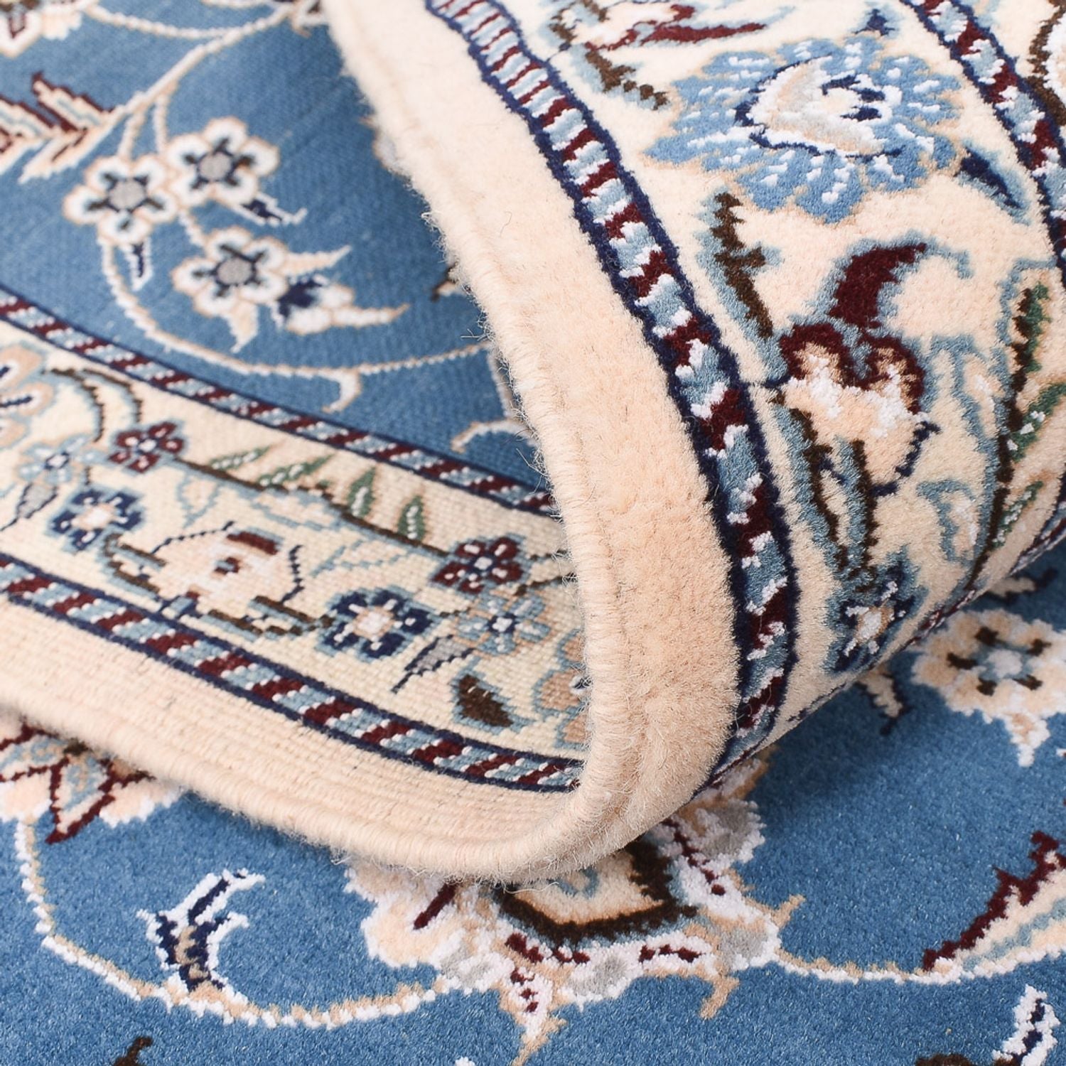 Tapis persan - Nain - Royal - 127 x 90 cm - bleu