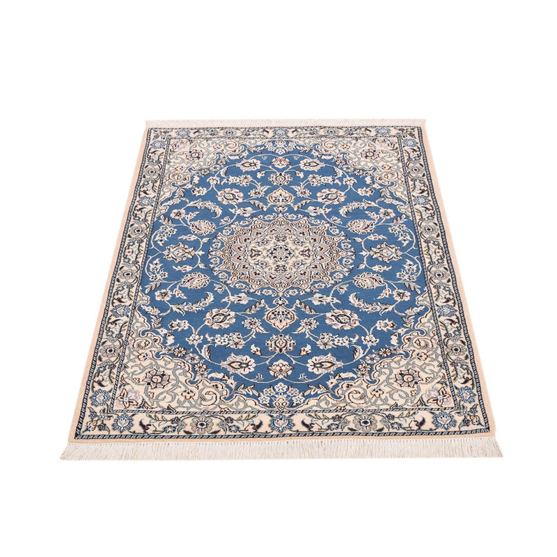 Tapis persan - Nain - Royal - 127 x 90 cm - bleu