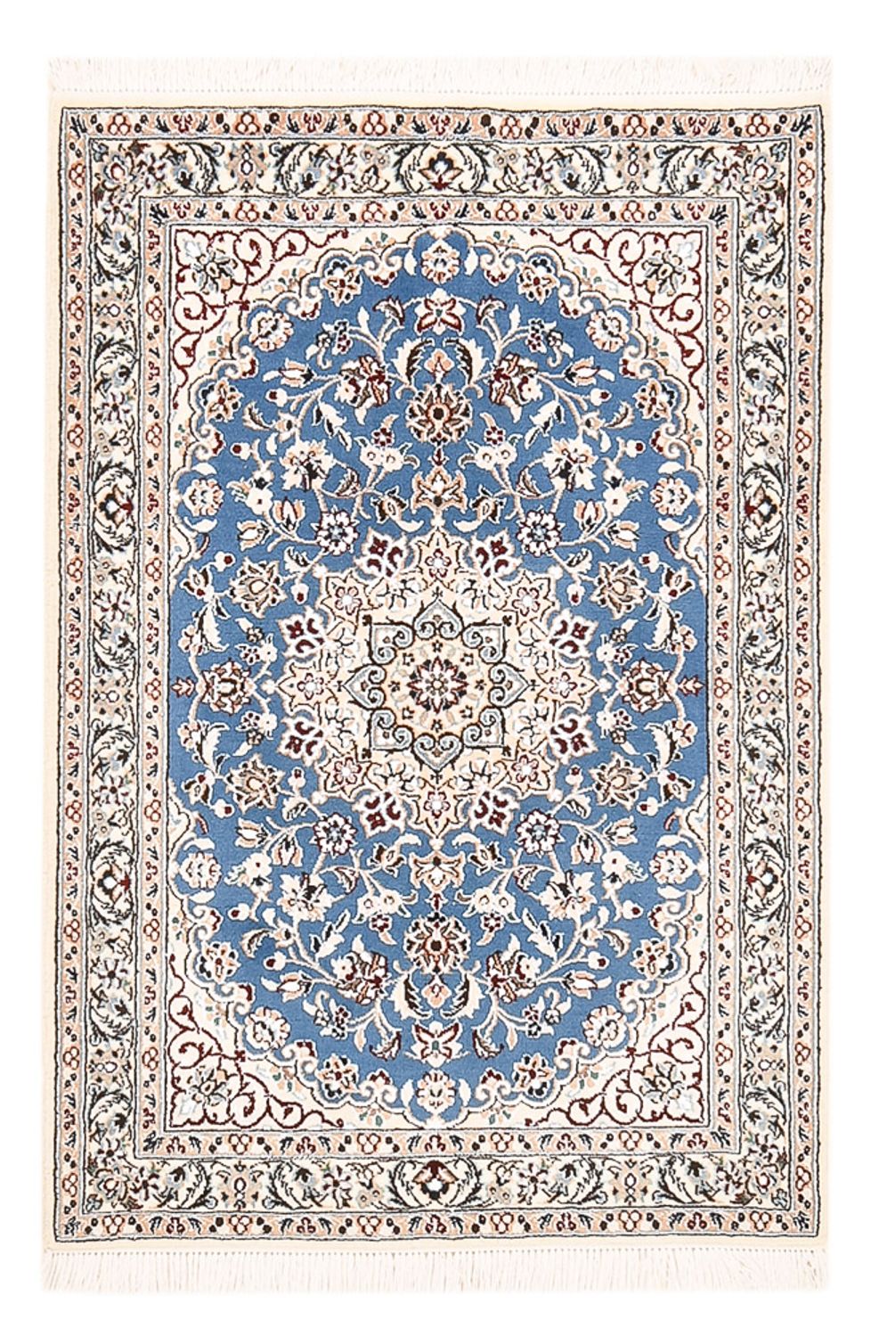 Tapis persan - Nain - Royal - 120 x 80 cm - bleu