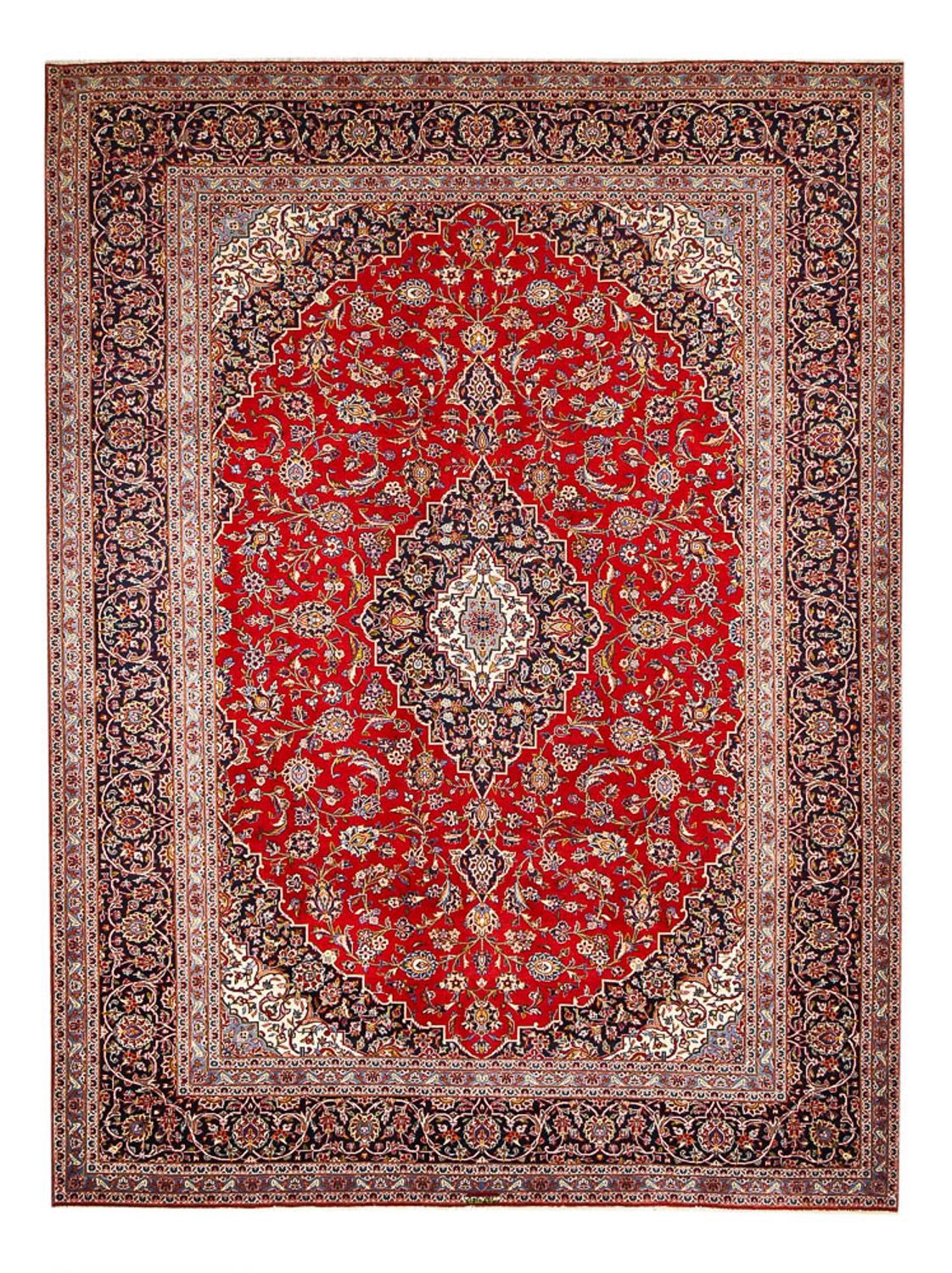 Tapis persan - Keshan - 393 x 294 cm - rouge
