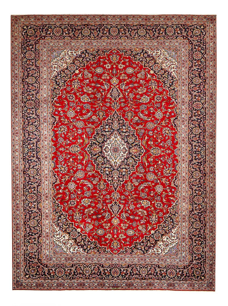 Tapis persan - Keshan - 393 x 294 cm - rouge