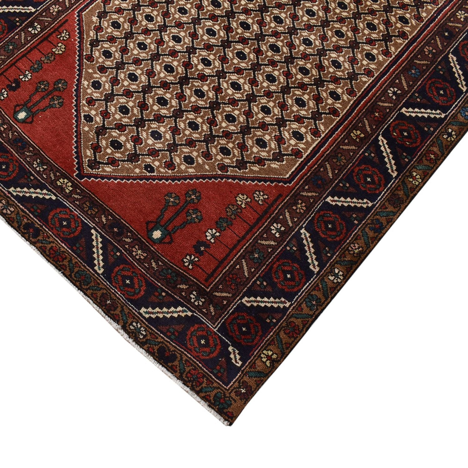 Tapis de couloir Tapis persan - Nomadic - 392 x 104 cm - beige