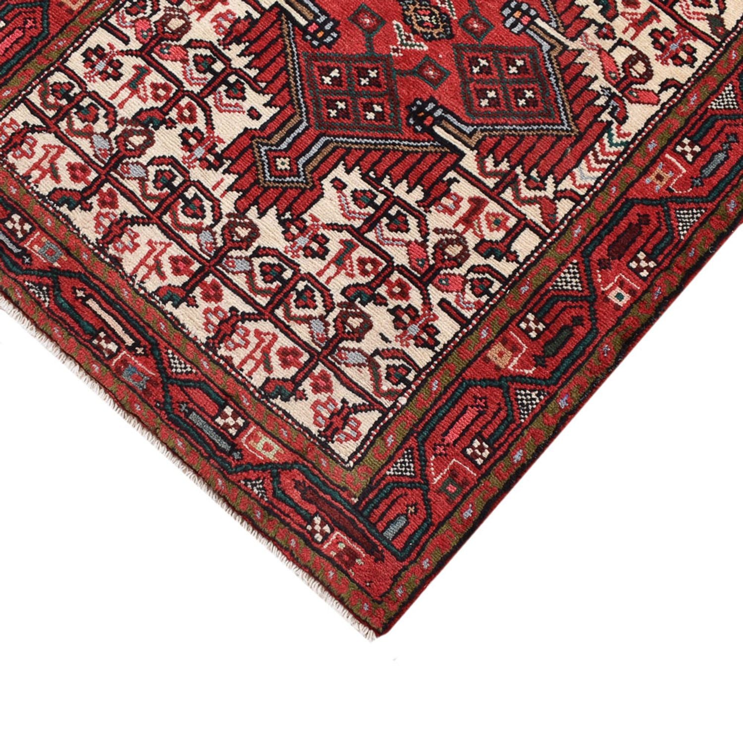 Tapis de couloir Tapis persan - Nomadic - 247 x 82 cm - rouge