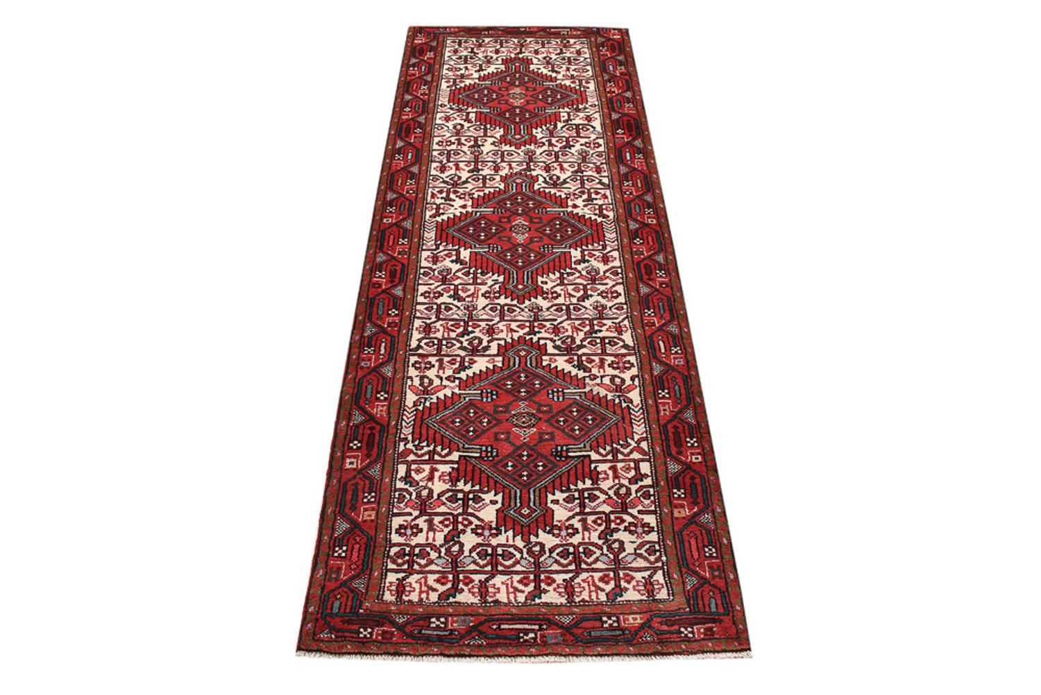 Tapis de couloir Tapis persan - Nomadic - 247 x 82 cm - rouge