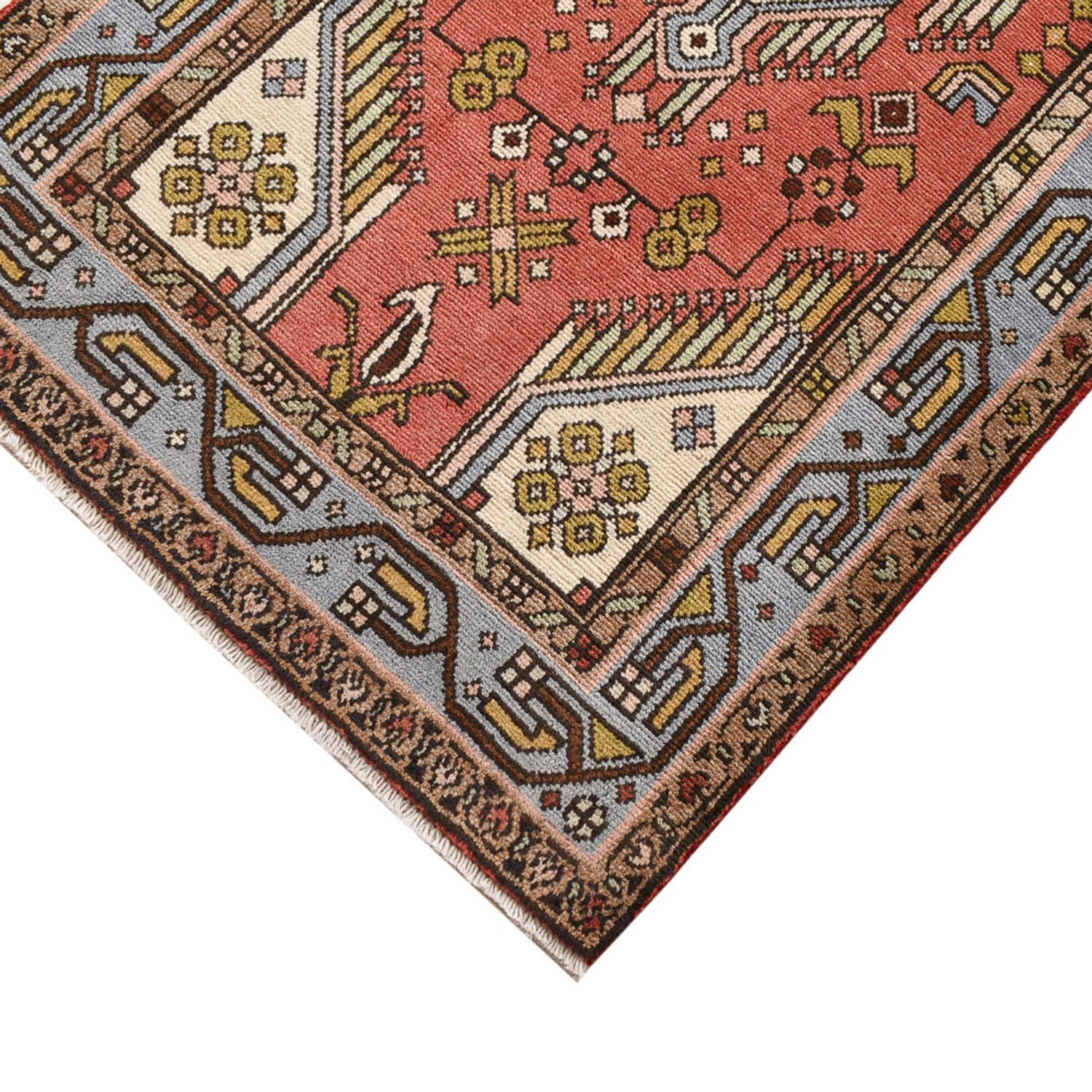 Tapis de couloir Tapis persan - Nomadic - 292 x 74 cm - rouge clair