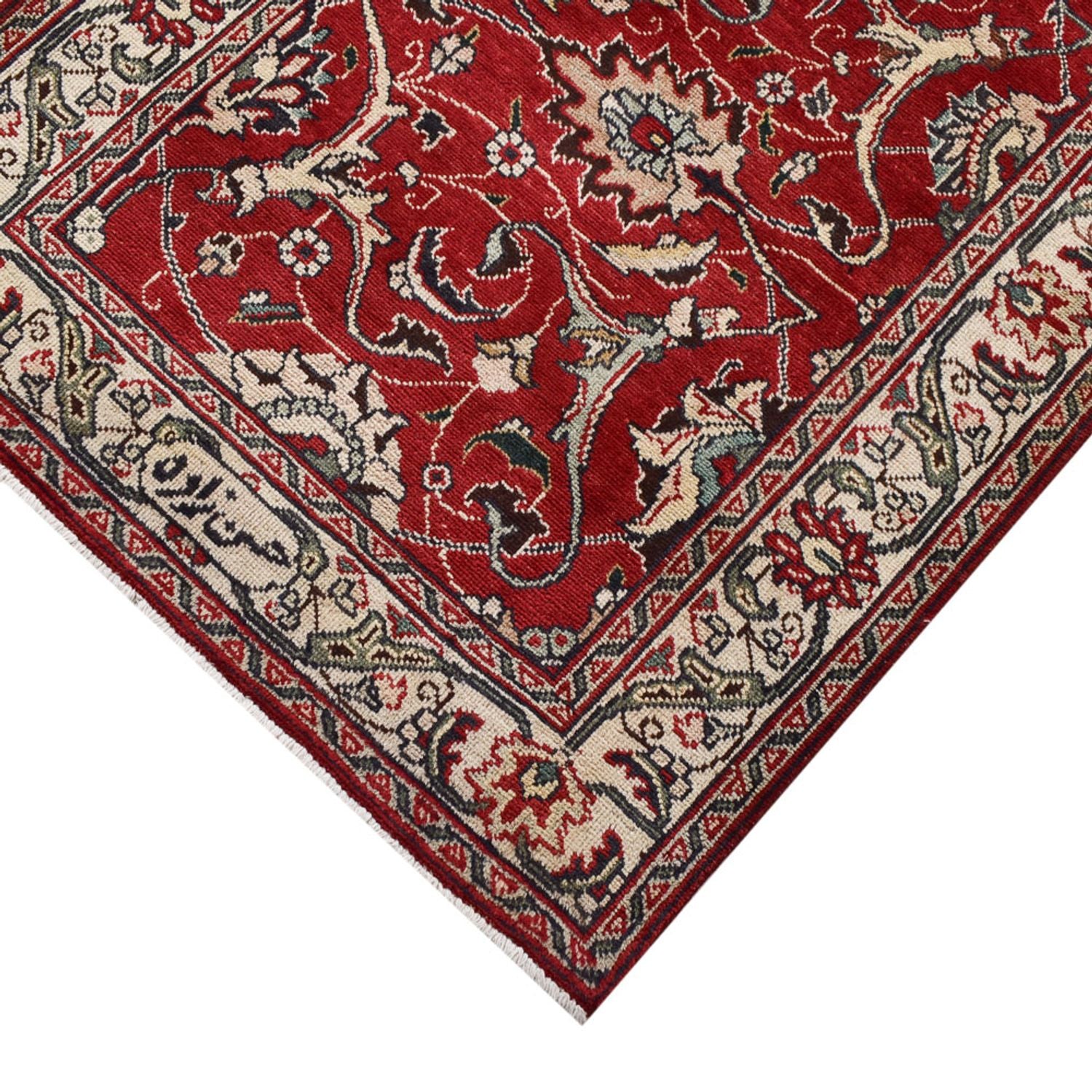 Tapis de couloir Tapis persan - Tabriz - 458 x 81 cm - rouge