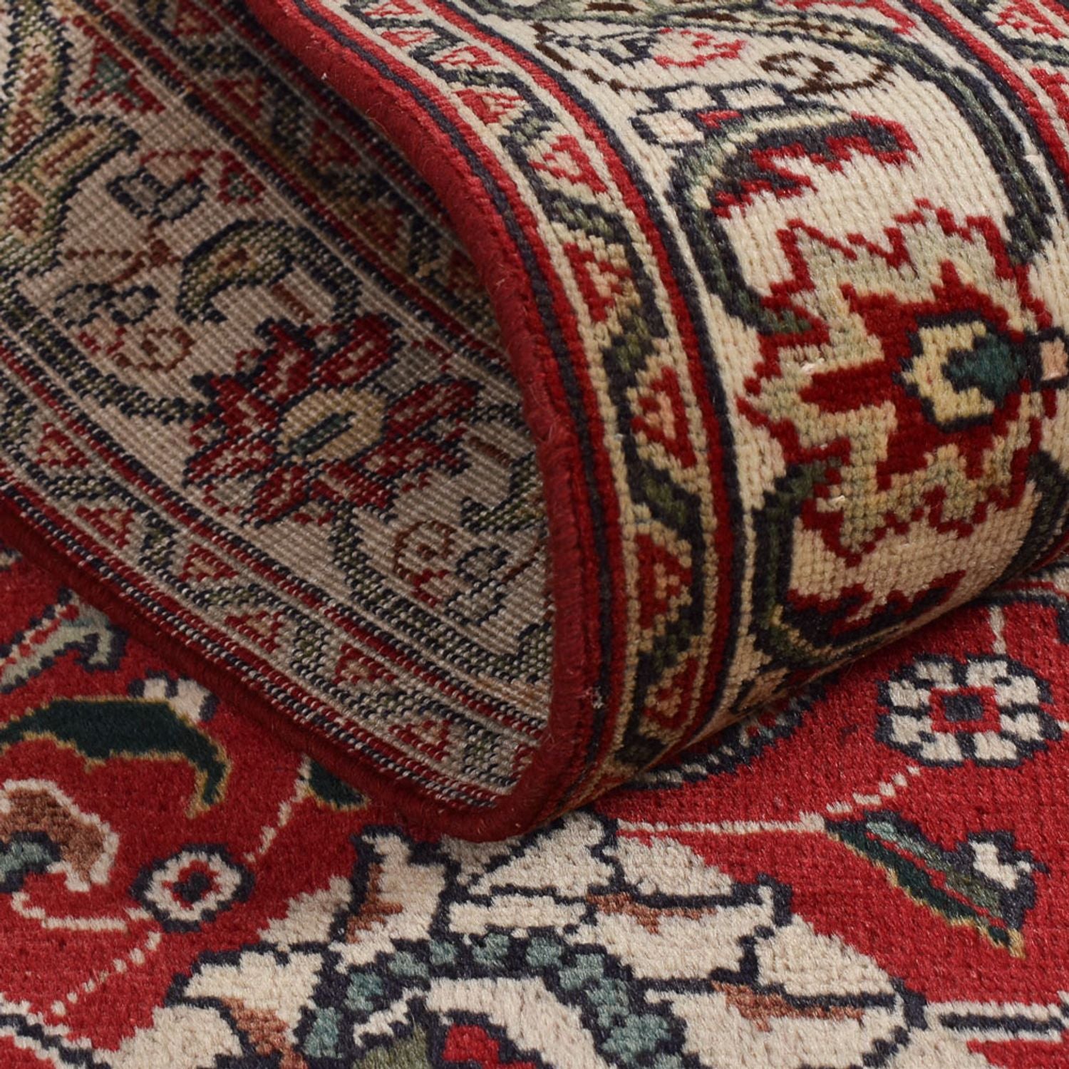 Tapis de couloir Tapis persan - Tabriz - 458 x 81 cm - rouge