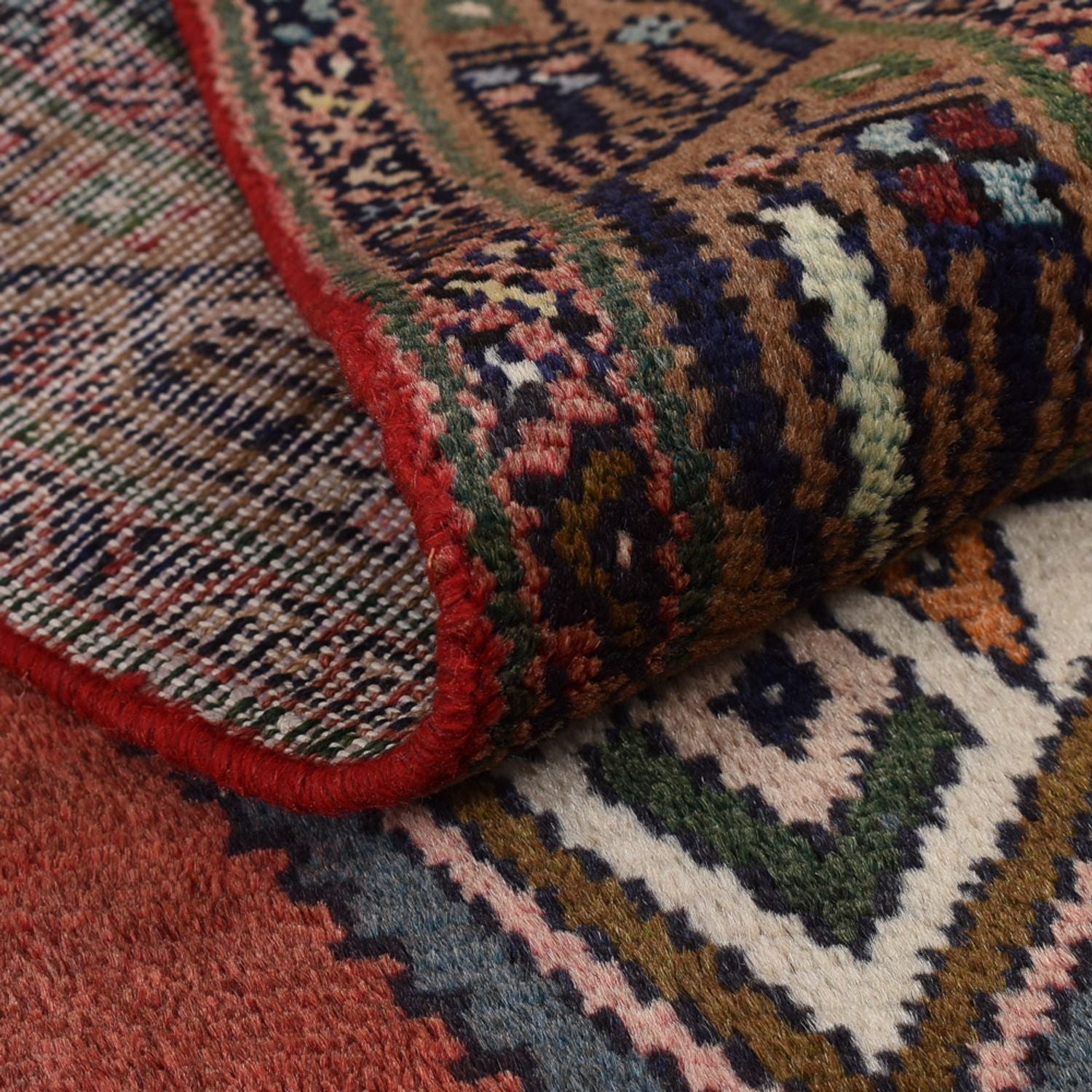 Tapis de couloir Tapis persan - Nomadic - 281 x 75 cm - rouge