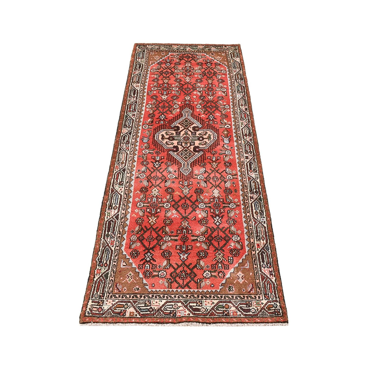 Tapis de couloir Tapis persan - Nomadic - 203 x 74 cm - rouge clair