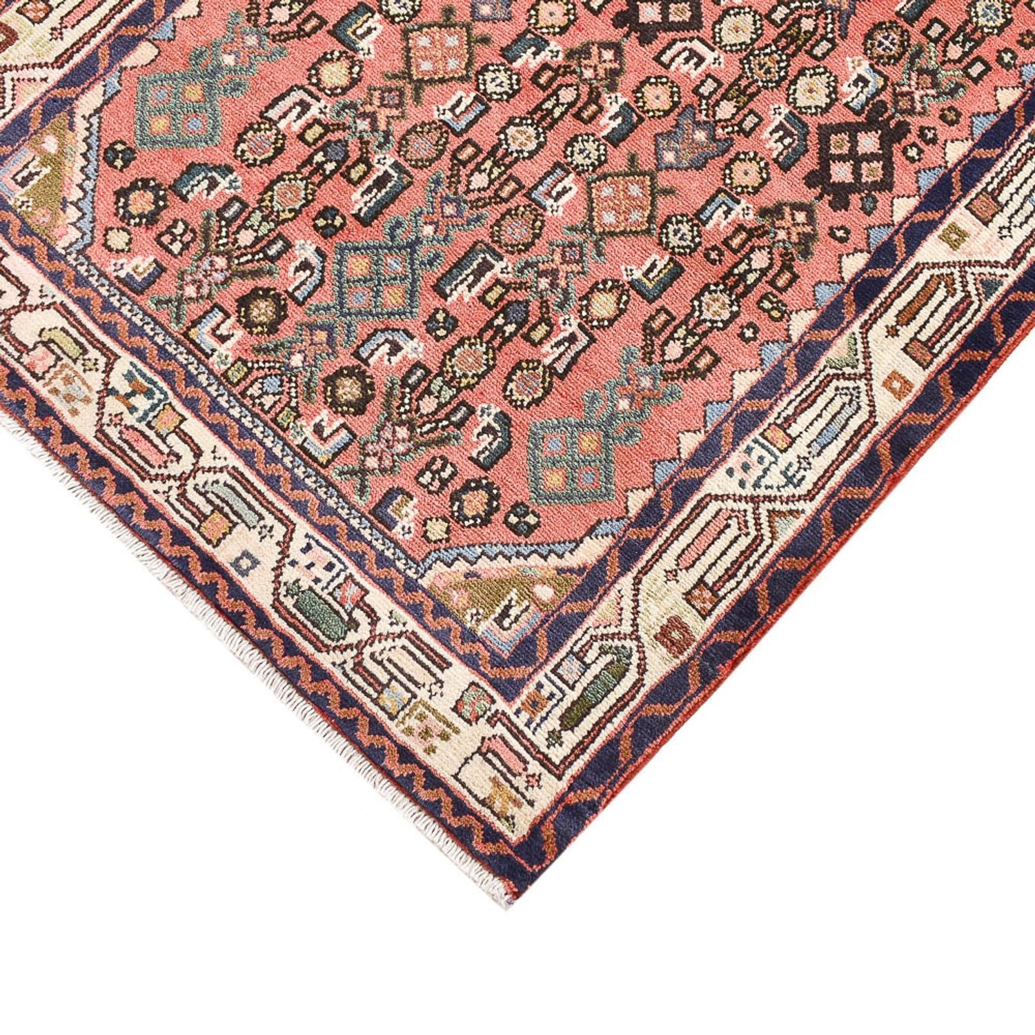 Tapis de couloir Tapis persan - Nomadic - 212 x 80 cm - rouge clair