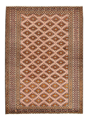 Tapis Turkaman - 132 x 97 cm - rouge clair