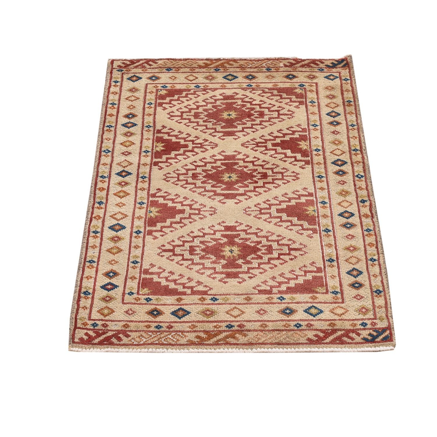 Tapis Turkaman - 89 x 62 cm - multicolore