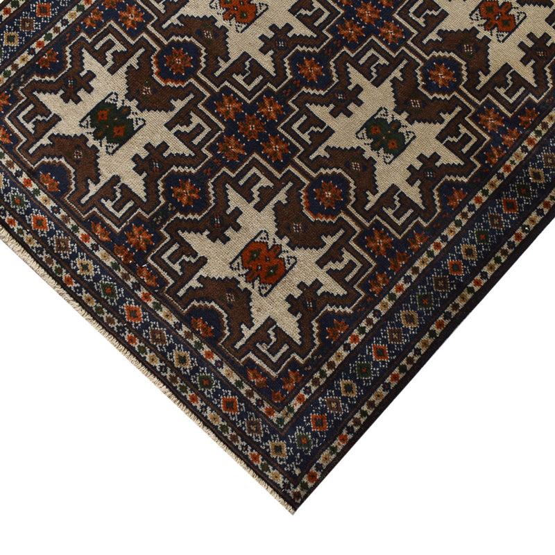 Tapis de couloir Tapis Turkaman - 366 x 79 cm - beige foncé