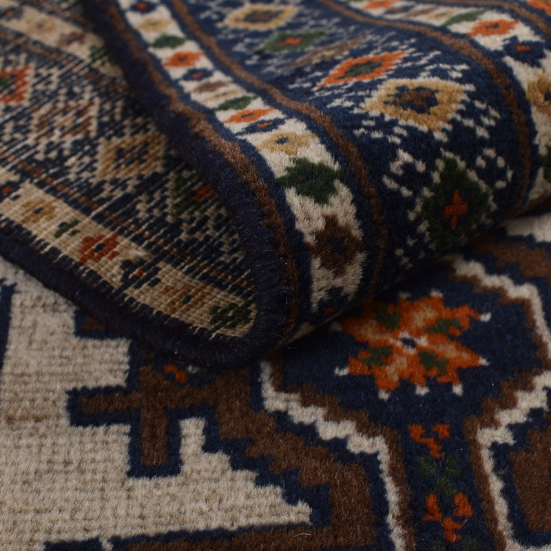 Tapis de couloir Tapis Turkaman - 366 x 79 cm - beige foncé