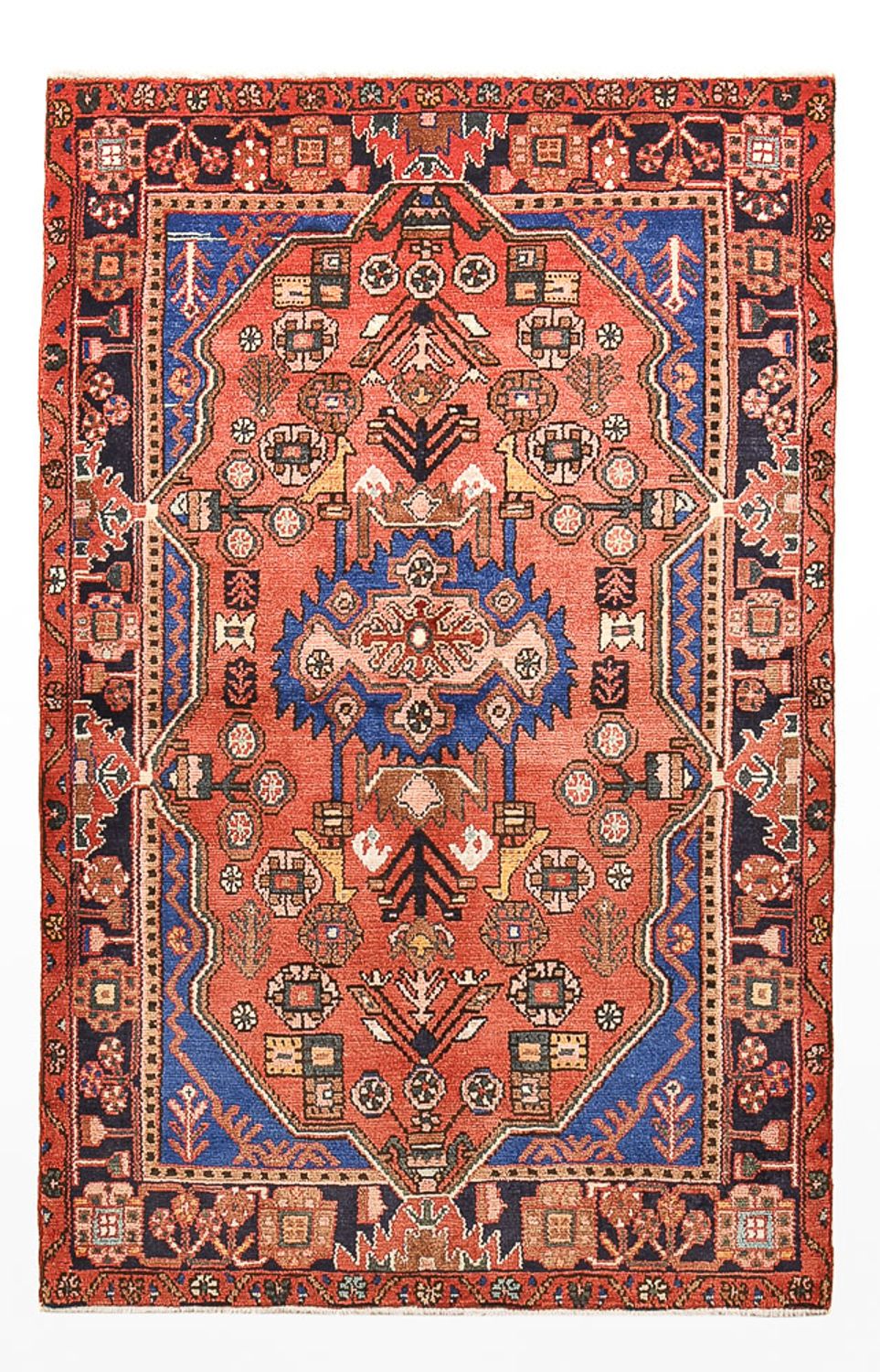 Tapis persan - Nomadic - 168 x 108 cm - rouge clair