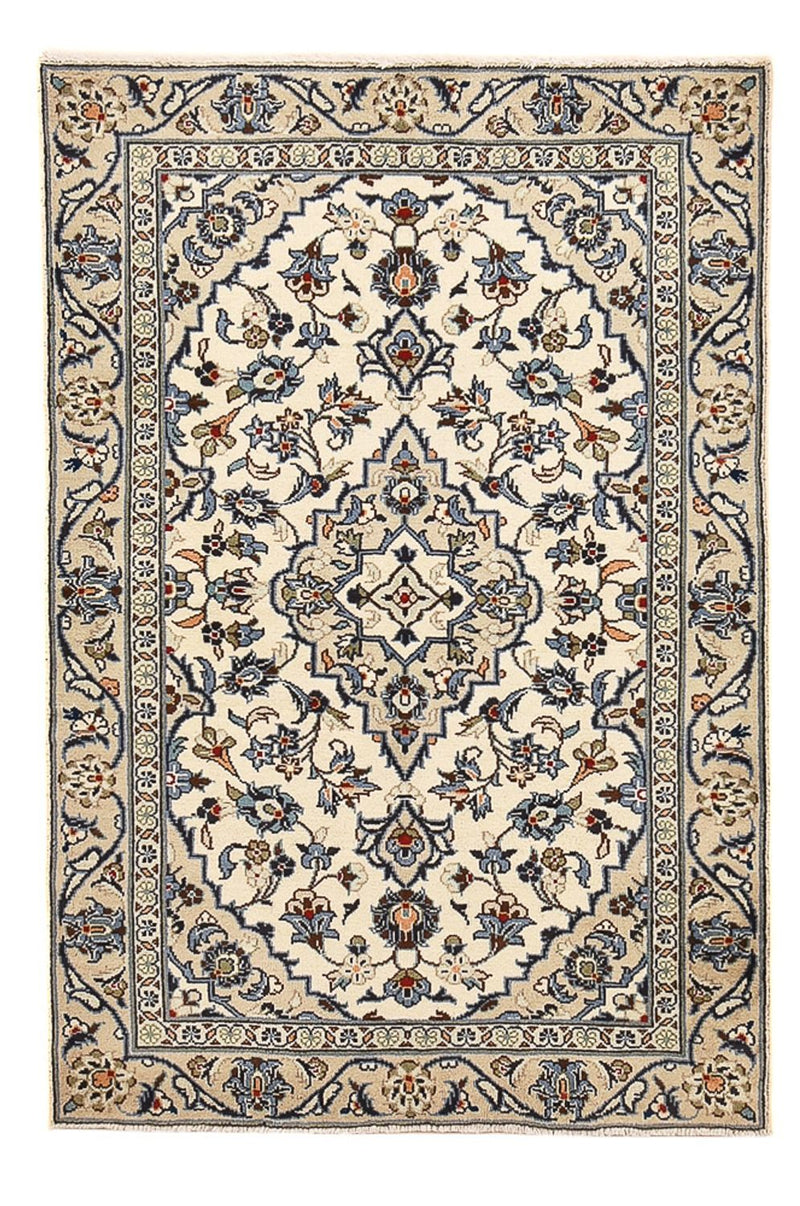 Tapis persan - Keshan - 140 x 92 cm - gris clair