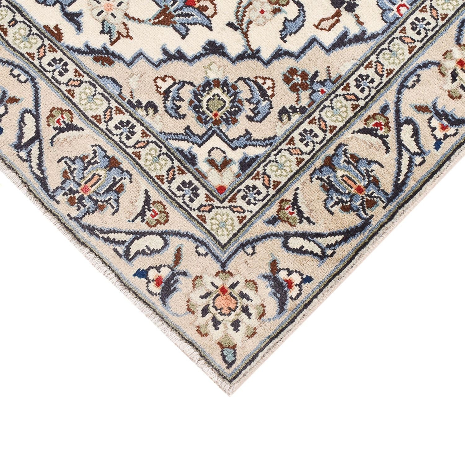 Tapis persan - Keshan - 140 x 92 cm - gris clair