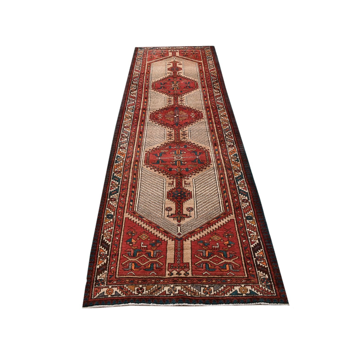 Läufer Perser - Nomadic - 332 x 100 cm - rot
