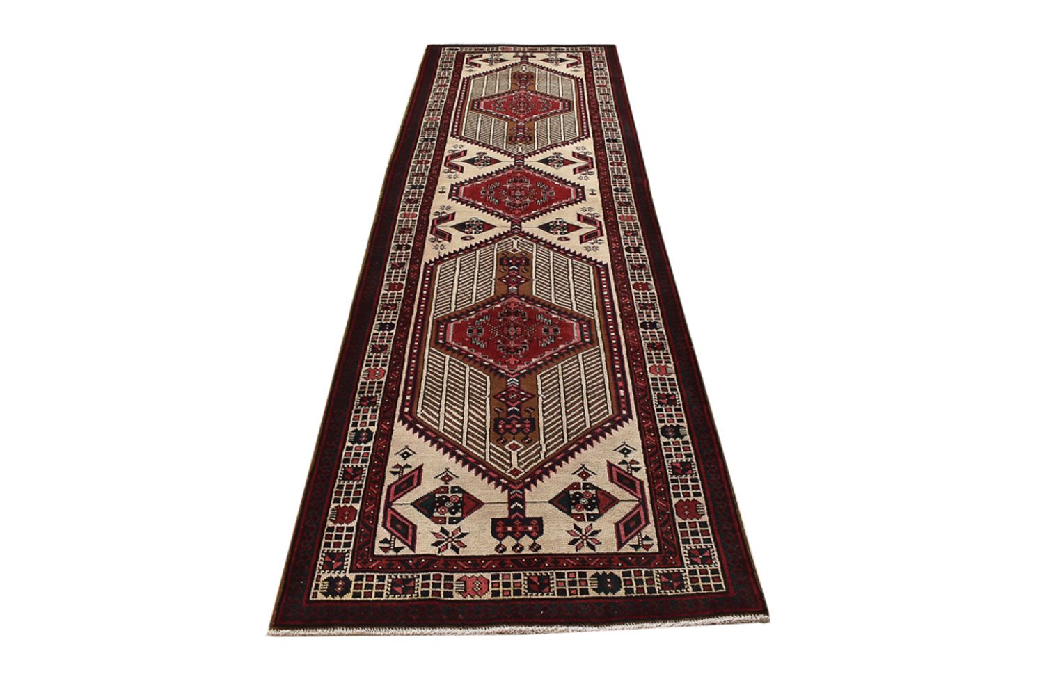 Läufer Perser - Nomadic - 336 x 100 cm - rot