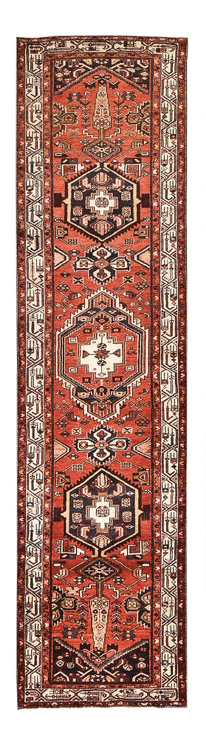 Läufer Perser - Bidjar - 406 x 100 cm - terrakotta