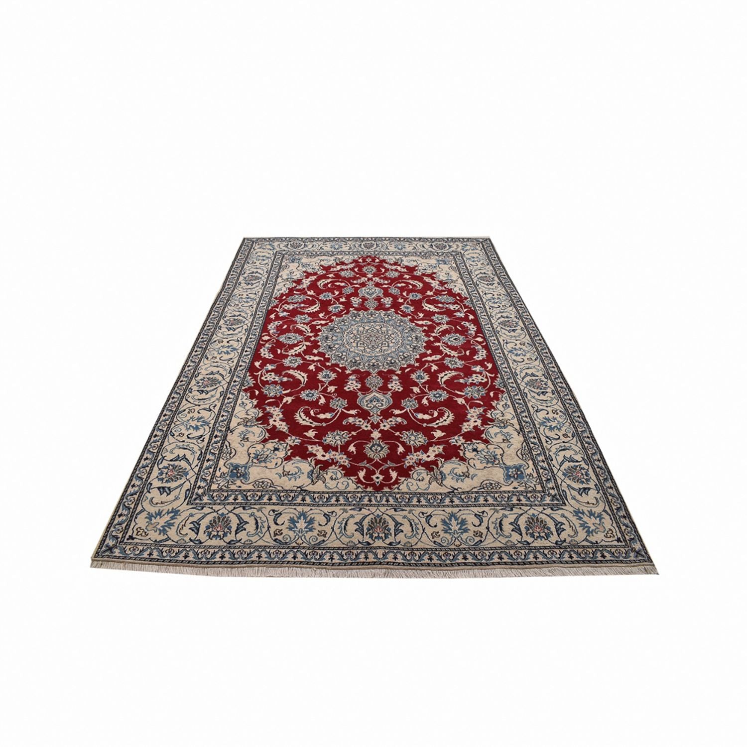 Tapis persan - Nain - 290 x 198 cm - rouge