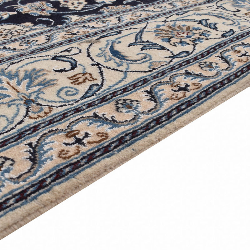 Tapis persan - Nain - 295 x 200 cm - bleu foncé