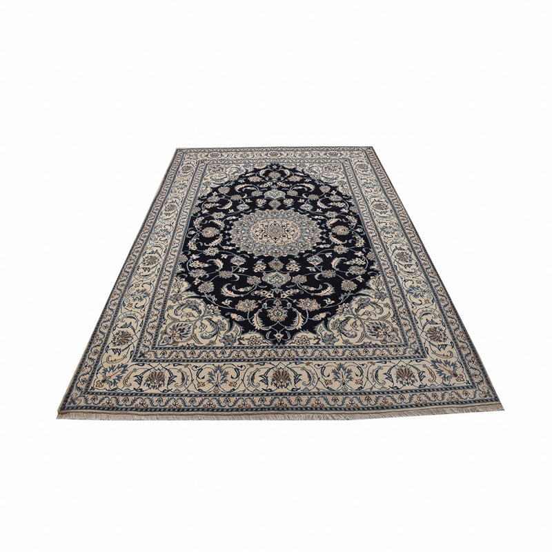 Tapis persan - Nain - 295 x 200 cm - bleu foncé