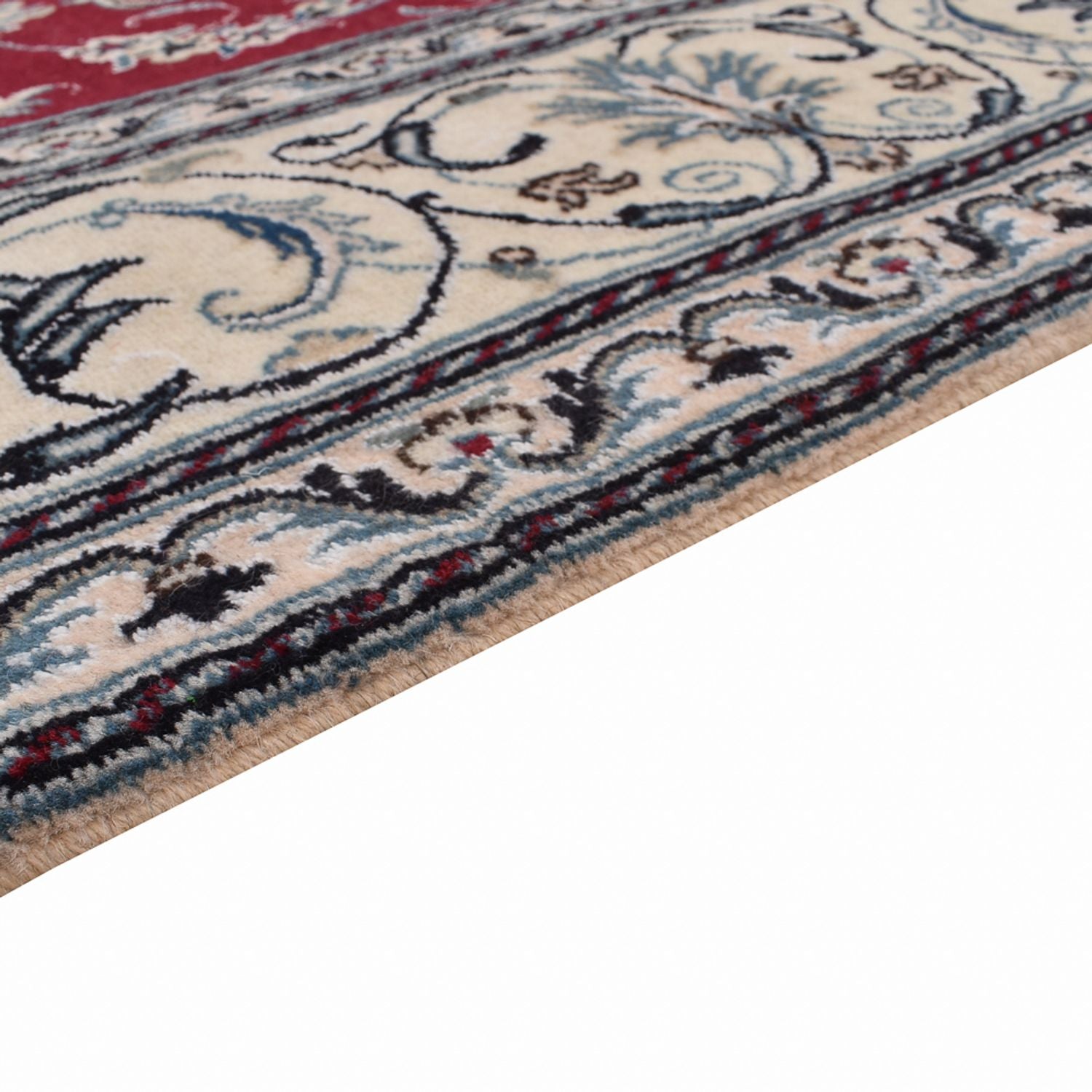 Tapis persan - Nain - 297 x 203 cm - rouge