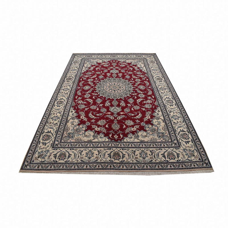 Tapis persan - Nain - 297 x 203 cm - rouge