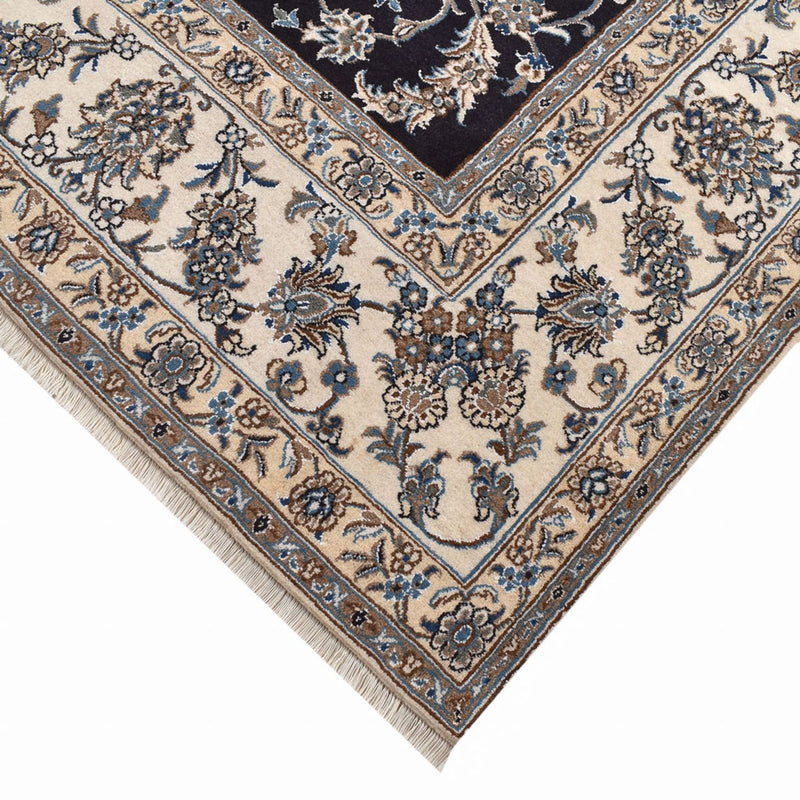 Tapis persan - Nain carré  - 293 x 281 cm - bleu foncé