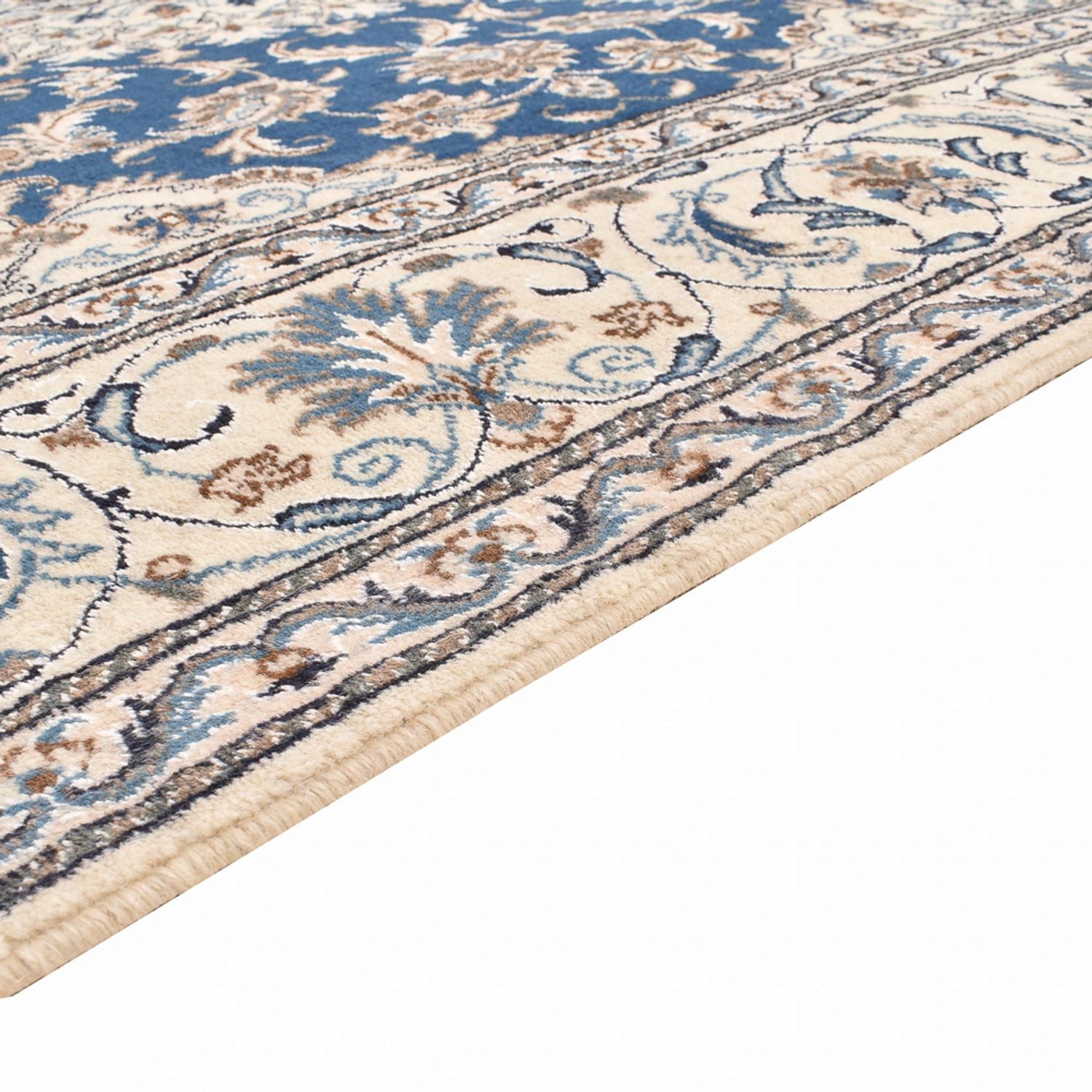 Tapis persan - Nain carré  - 202 x 195 cm - bleu