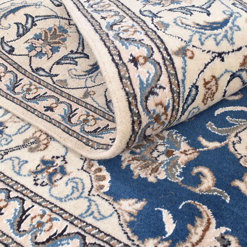 Tapis persan - Nain carré  - 202 x 195 cm - bleu