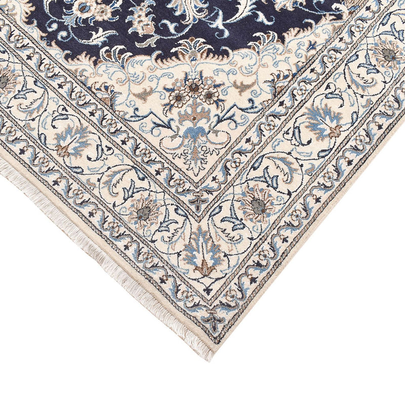 Tapis persan - Nain - 236 x 165 cm - bleu foncé