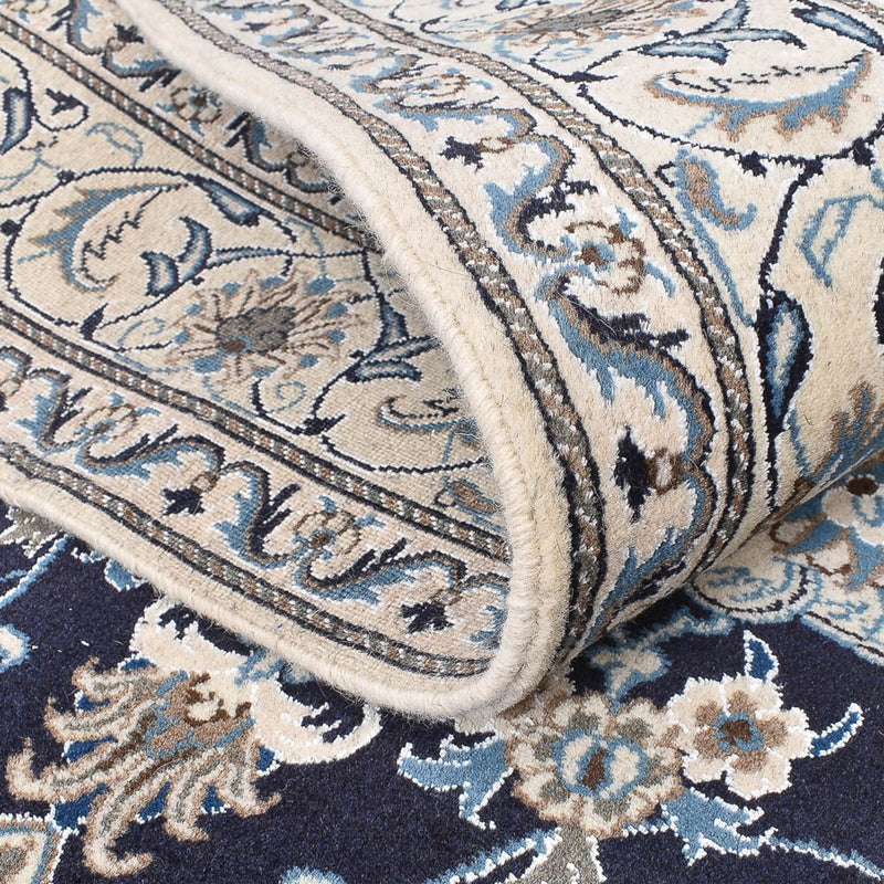 Tapis persan - Nain - 236 x 165 cm - bleu foncé