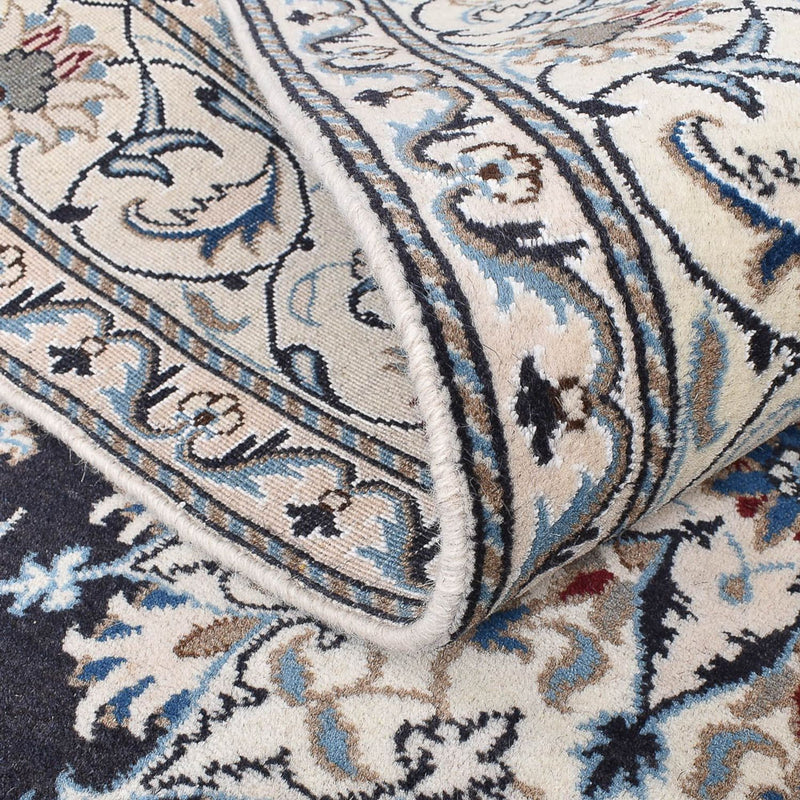 Tapis persan - Nain - 242 x 162 cm - bleu foncé