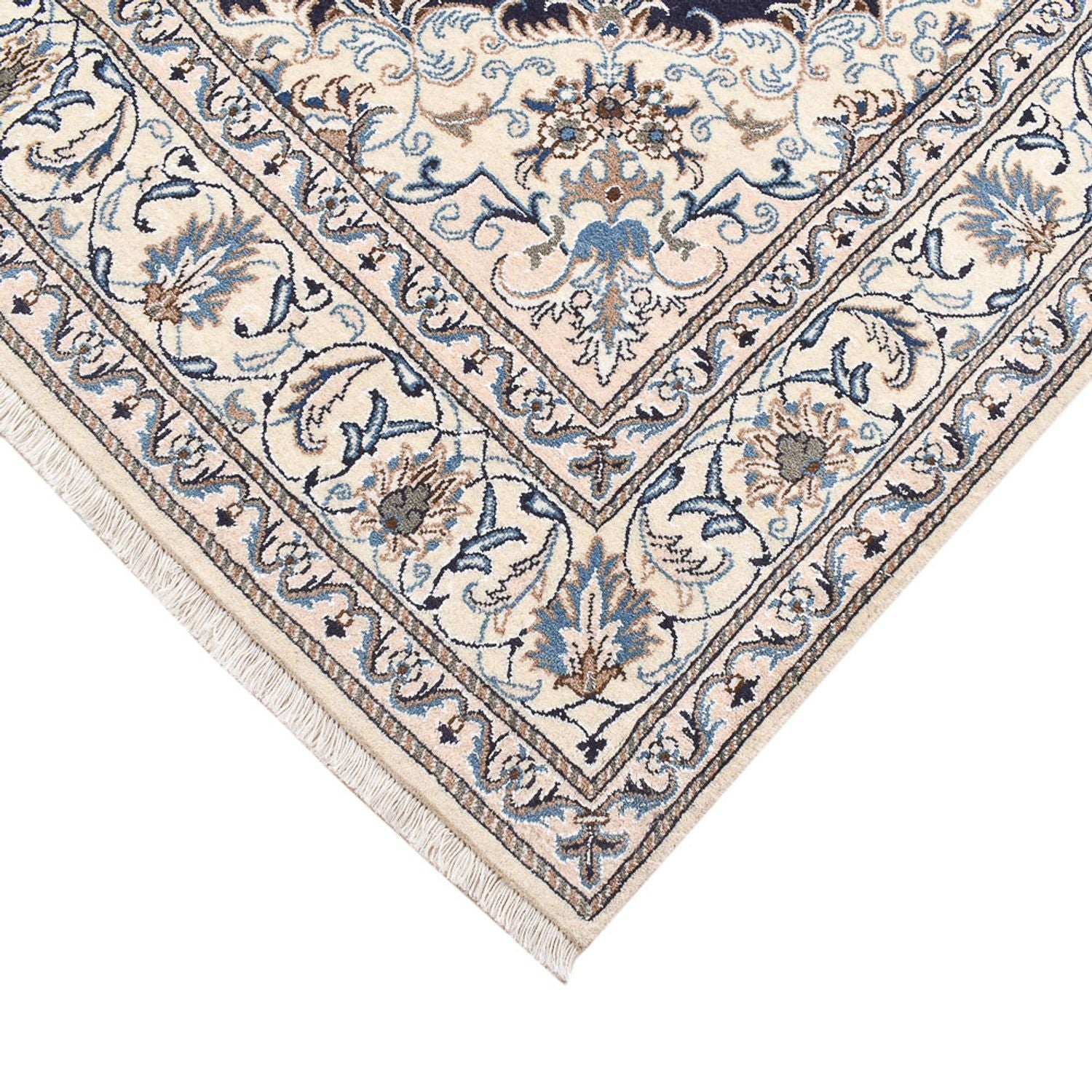 Tapis persan - Nain - 239 x 165 cm - bleu foncé