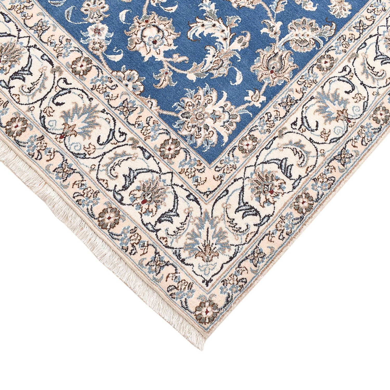 Tapis persan - Nain - 242 x 165 cm - bleu