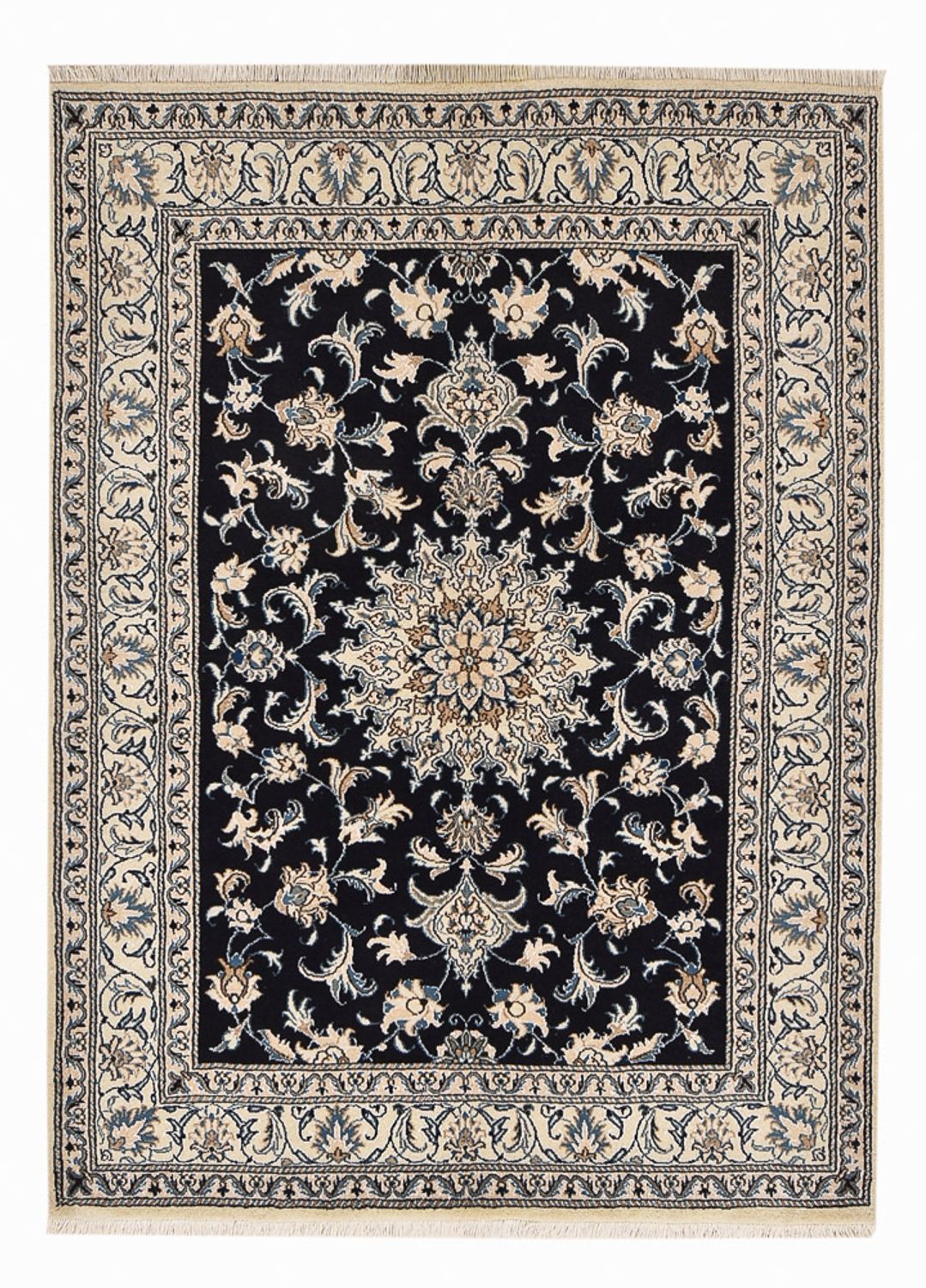 Perserteppich - Nain - 200 x 149 cm - dunkelblau